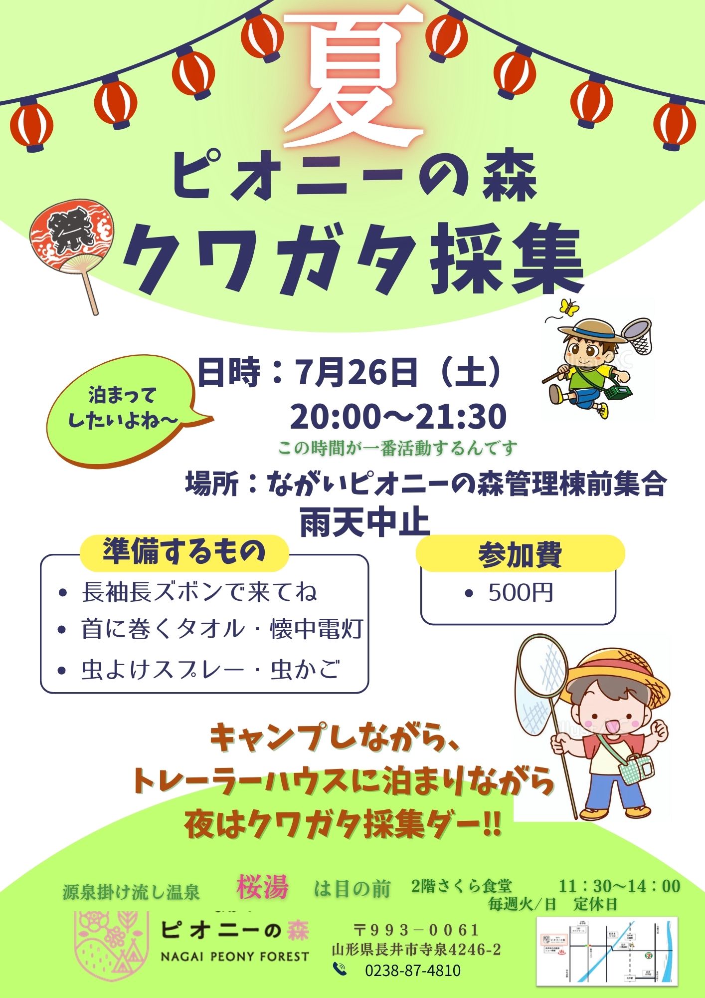 ピオニーの森　クワガタ採集