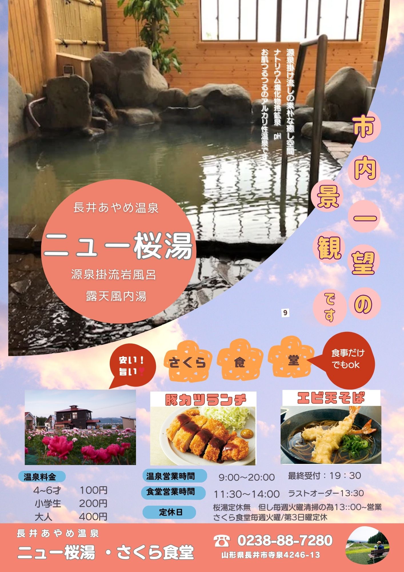 市内一望の景観・ニュー桜湯
